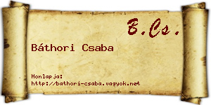 Báthori Csaba névjegykártya